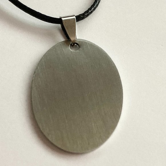 Serenity Prayer Necklace Stainless Steel Pendant Praying Hands Black Cord 18" - Picture 8 of 11